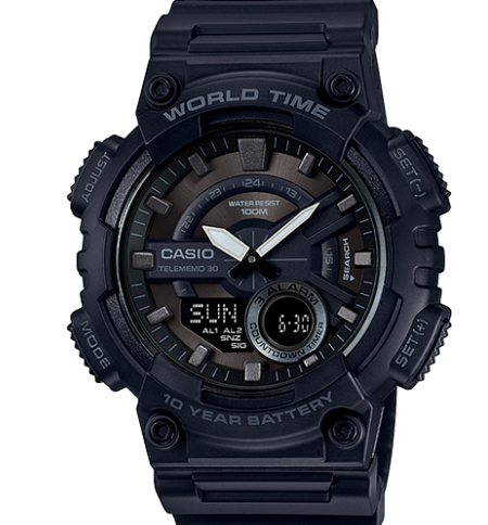 casio卡西欧aeq110w1bv男子运动腕表