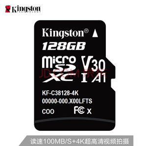 Kingston 金士顿 高速PLUS版 TF(microSD)存储卡 128GB 89.9元