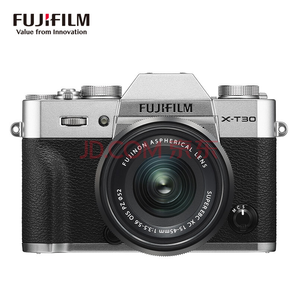 富士（FUJIFILM）X-T30/XT30 XC15-45 微单/照相机 2610万像素 4K视频 蓝牙WIFI 银色