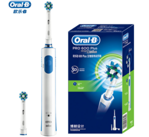 Oral-B 欧乐-B Pro 600 Plus 电动牙刷 天空蓝 *2件 399元包邮（合199.5元/件）