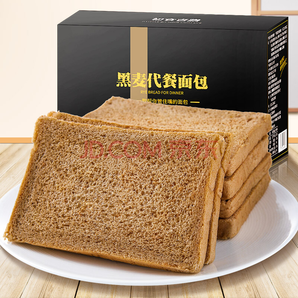 初吉 黑麦全麦面包 1000g 19.9元包邮（需用券）