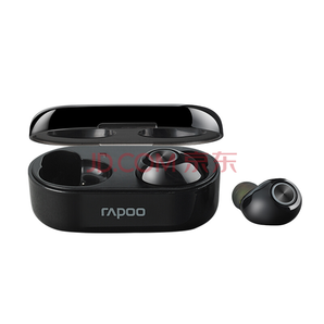 雷柏（Rapoo） XS200 蓝牙5.0TWS防汗无线耳机黑（真无线立体声商务办公运动便携充电盒）