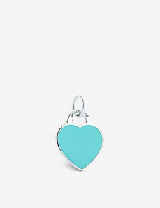 Tiffany & Co 蒂芙尼 时尚蓝色心形珐琅吊坠