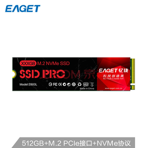 EAGET 忆捷 S900L系列 M.2 NVMe 固态硬盘 512GB 398元包邮