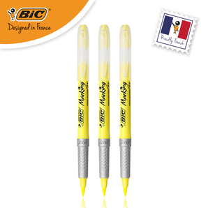 BIC 比克 软头荧光笔 黄色 3支装 6.9元包邮（需用券）