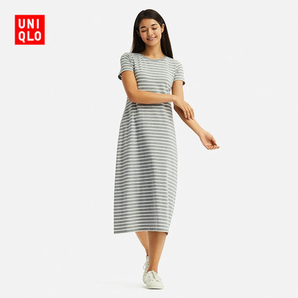 19日0点： UNIQLO 优衣库 415531 女士条纹连衣裙