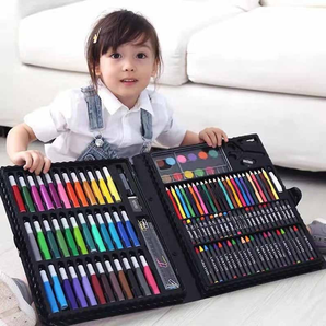 洋洋天使  儿童画笔150件套绘画彩笔美术画笔套装礼盒