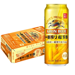 麒麟（Kirin）一番榨啤酒 夏季芳醇啤酒500ml*24罐装 整箱装 日本进口