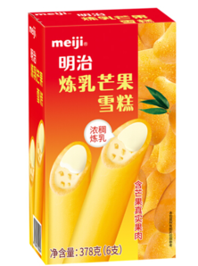 限地区！ meiji 明治 炼乳芒果雪糕 63g*6 彩盒