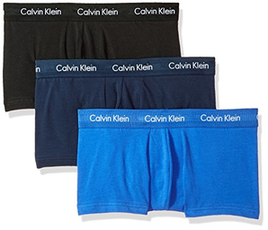 Calvin Klein 卡尔文·克莱恩 男式 棉质弹力3件装低腰平角内裤 prime凑单到手约186.1元