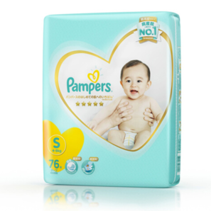 再降价： 1日0点： Pampers 帮宝适 一级系列 婴儿纸尿裤 S号 76片 *5件 400元包邮（合80元/件）