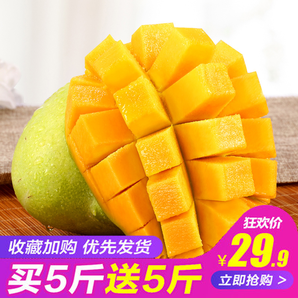 广西金煌芒果新鲜水果 10斤