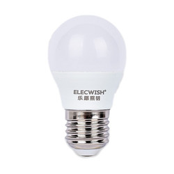  乐愿 LED灯泡 3W E27螺口 球泡款 暖白/白可选 1.9元包邮（需用券）