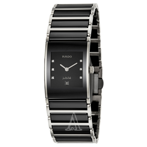 rado雷达integraljubile精密陶瓷系列r20785752女士镶钻腕表