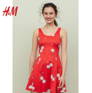再降：H&M HM0681180 女士无袖连衣裙