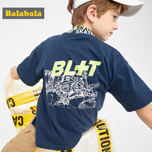 Balabala 巴拉巴拉 男童印花T恤