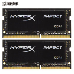 金士顿(Kingston) DDR4 2400 16GB(8G×2)套装 笔记本内存 骇客神条 Impact系列