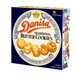 皇冠(Danisa)曲奇 进口饼干休闲零食品 163g/盒 *2件 18.9元（2件5折）