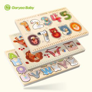 韩国GoryeoBaby字母 数字动物手抓拼板