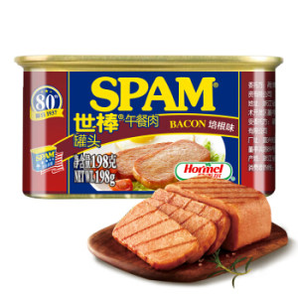 SPAM 世棒 午餐肉罐头 培根口味 198g  