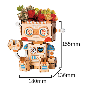 Robotime 若态 若态 木质立体拼图花盆 FT761艾小波