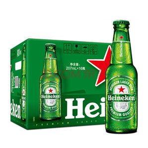 PLUS会员！ Heineken 喜力 啤酒 207ml*16瓶