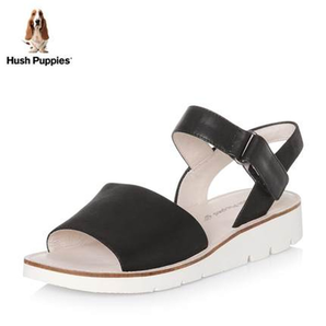 Hush-Puppies-暇步士夏季专柜同款简约坡跟女皮凉鞋HMX06BL8