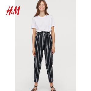 H&M HM0712587 女款直筒纸袋裤