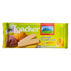 意大利进口 莱家loacker威化饼干柠檬味片装威化饼干75g *10件