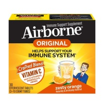  Airborne 维生素C/VC泡腾片 香橙口味 30片  prime到手约77元
