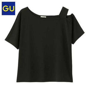 GU极优女装2019年夏季新品单肩T恤(短袖)