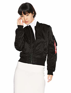 爆料有奖！ ALPHA INDUSTRIE拉链式 拉链茄克衫 MA-1 女式 黑色 日本 S码 prime到手约428.93元