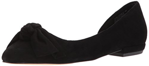 爆料有奖！Steve Madden Ltd Footwear 女士 Edina 芭蕾平底鞋 黑色麂皮 8 M US prime到手约200.39元