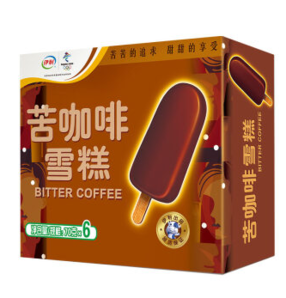 伊利 苦咖啡巧克力咖啡口味雪糕冰淇淋 70g*6支/盒