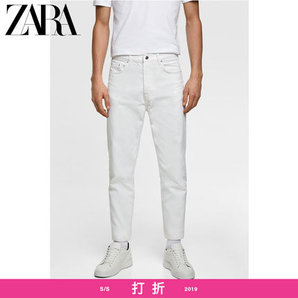 ZARA ESSENTIALS  男士白色牛仔裤 79元