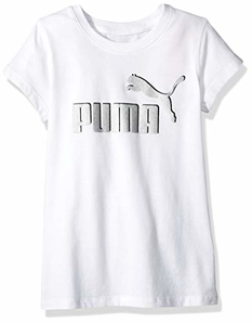 爆料有奖！Puma 女童 No .1 标志 T 恤 白色XL (6X)码prime含税到手约74.76元