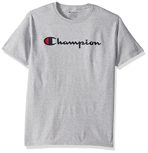 爆料有奖 Light Steel XL：Champion 男式 经典针织印花T恤,  