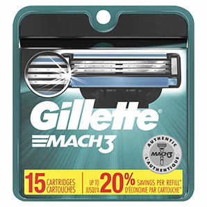 爆料有奖！中亚Prime会员： Gillette 吉列 Mach3 锋速3 手动剃须刀头 15个 144.4元含税