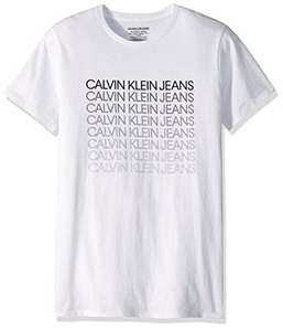 爆料有奖！Calvin Klein 男童大圆领 T 恤 白色 Medium (10/12)码 prime含税到手约48元