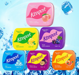  17日0点： kissport 铁盒清新口气 浓郁果味系列  3.32元（下单6件，双重优惠，实付19.9元包邮）