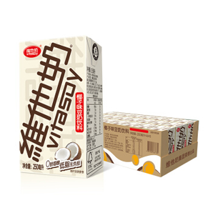 PLUS会员！维他奶 椰子味豆奶植物蛋白饮品 250ml*24盒