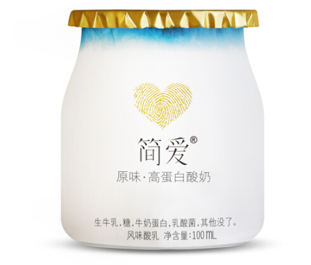 1日0点简爱原味高蛋白酸奶100ml3杯