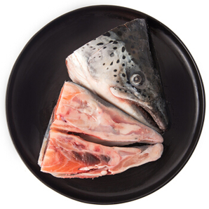我爱渔 冷冻智利三文鱼鱼头（大西洋鲑）500g  2-3片装