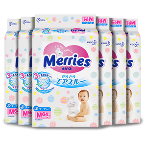 21日0点、双11预售： Merries 妙而舒 婴儿纸尿裤 M64片 6包装 409元包邮（需用券）