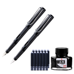 PLUS会员： 永生 9166 钢笔 2支 （F+EF）含墨水1瓶+12支墨囊