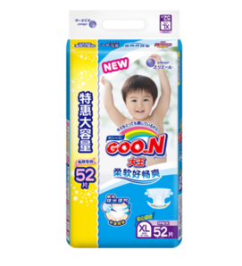 某东PLUS会员： GOO.N 大王 维E系列 婴儿纸尿裤 XL号 52片