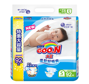 限新人： GOO.N 大王 维E系列 婴儿纸尿裤 S92片 63.6元