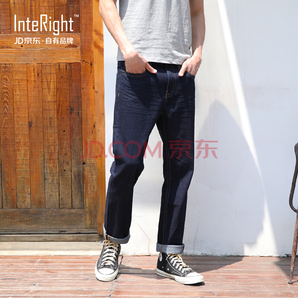 InteRight 4821893 男士直筒牛仔裤 *2件 118.5元包邮（需用券，合59.25元/件）