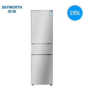 20日0点开始！Skyworth/创维 BCD-195T 195升三门冷藏小型家用节能小冰箱微冷冻