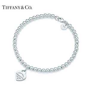 Tiffany&Co. 蒂芙尼 Return系列 26659604 蓝色珐琅心形吊坠手链